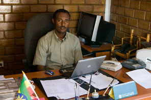 picture of Mr Workeneh, manager of SOSEE and Toukoul